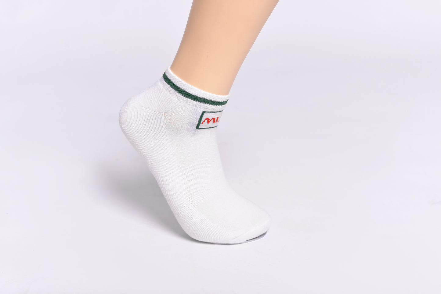 MLS - Men’s Low Cut Sneakers Socks Ankel Emb White (Pack of 2) (MLSBLCS24)