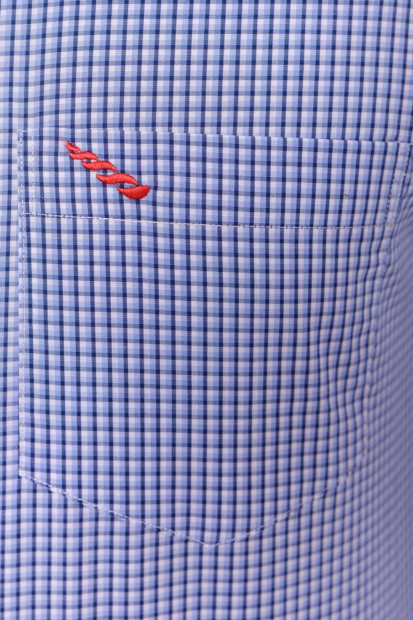 MLS - Men’s Wrinkle Free Work Shirt Blue Check (MLSWFWS24)