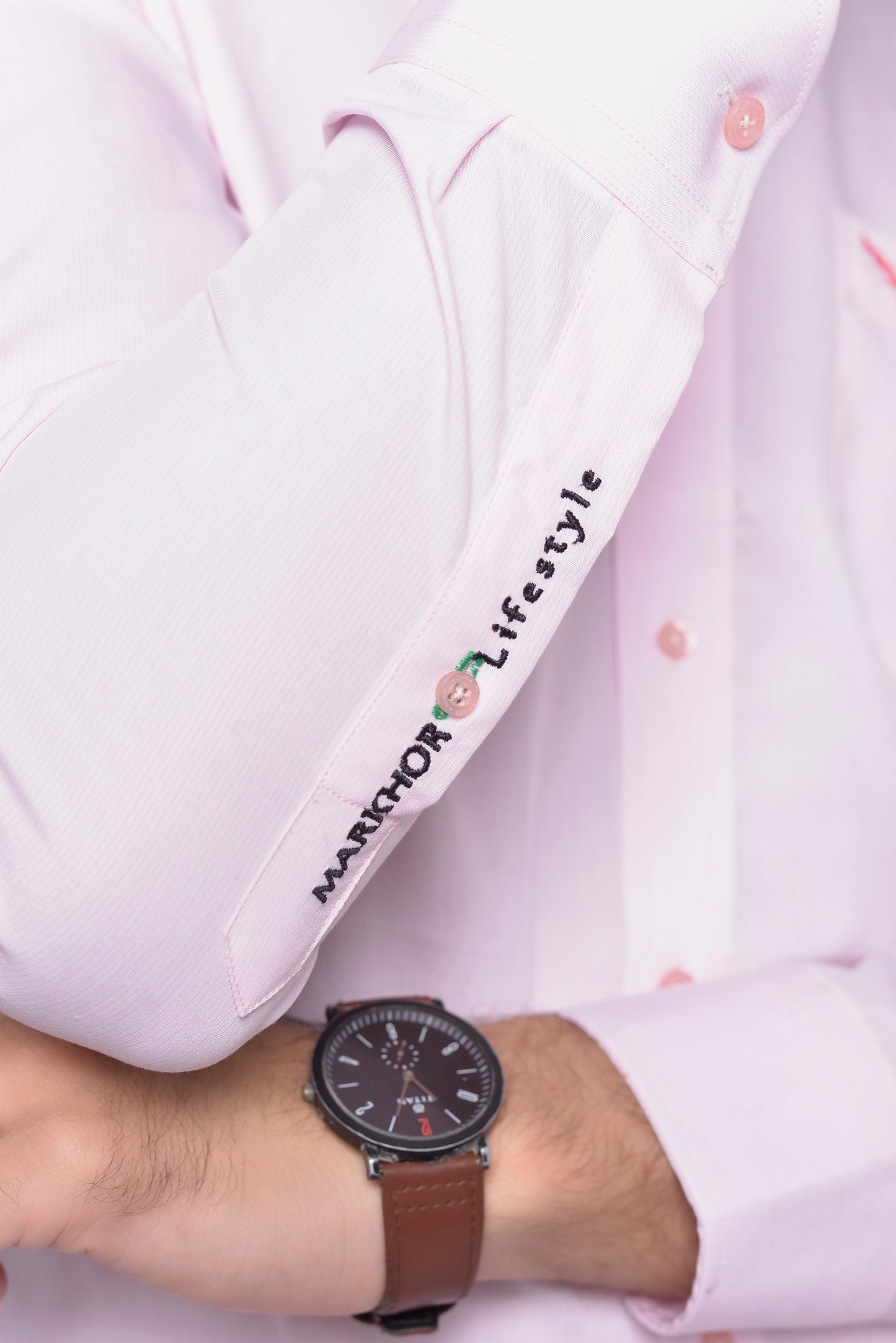 MLS - Men’s Organic Cotton Shirt Pink Plain (MLSOS24)