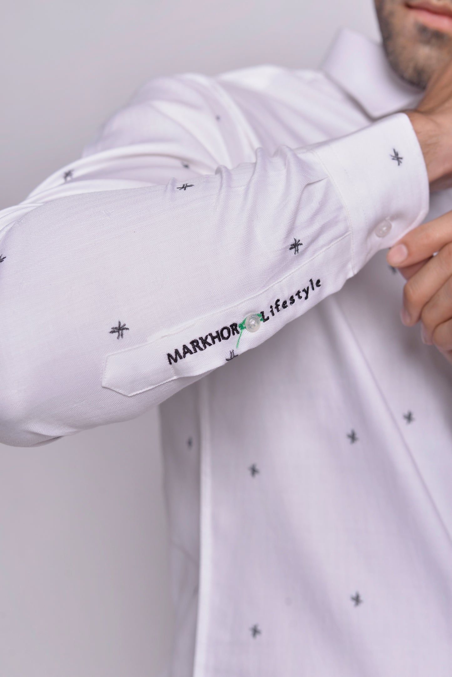 MLS - Men’s Wrinkle Free Work Shirt White Stars (MLSSC24)