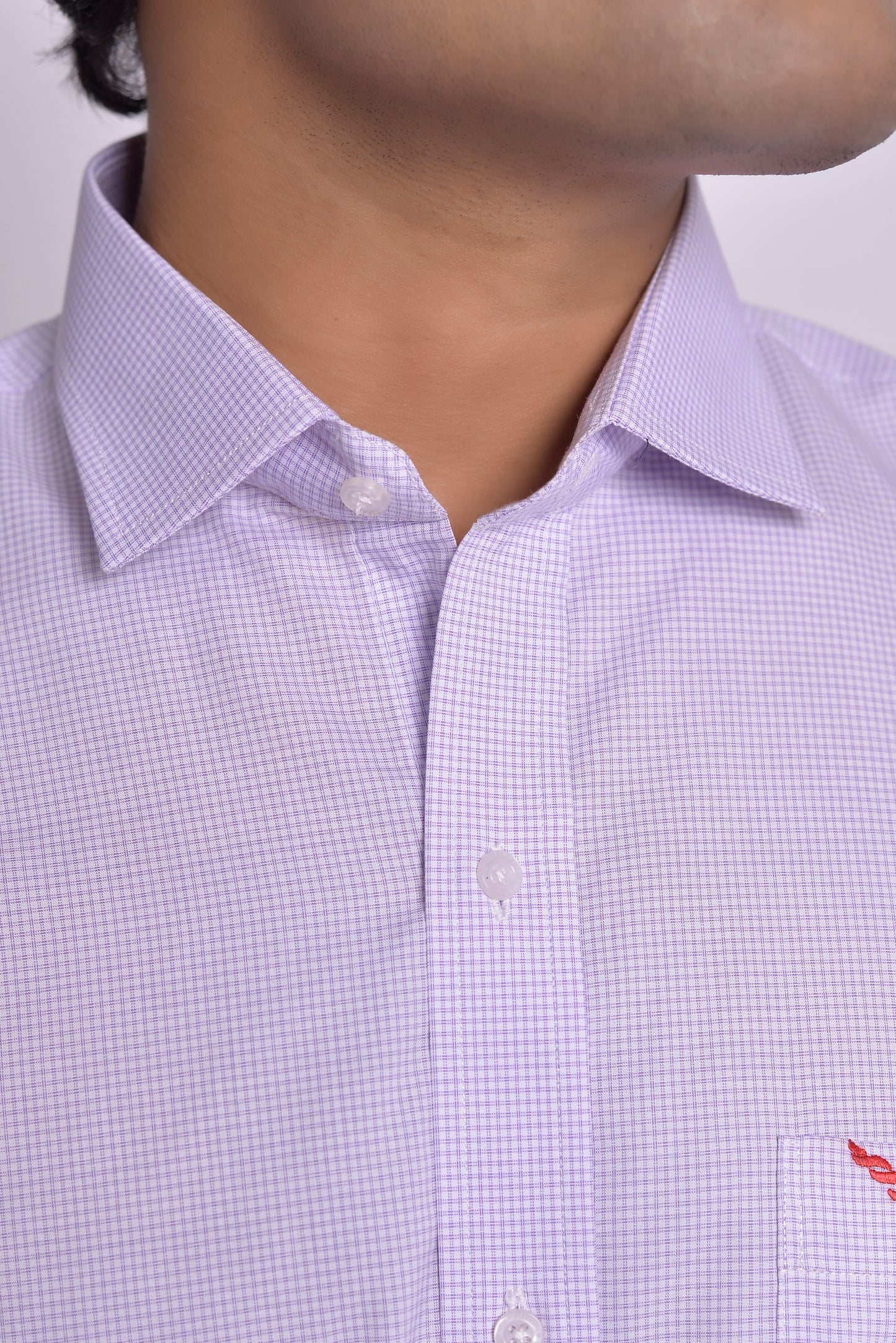 MLS - Men’s Wrinkle Free Work Shirt Light Blue Check (MLSWSLBC24)