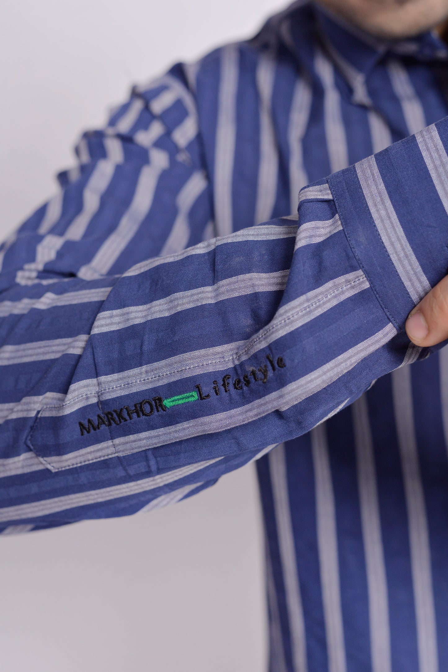 MLS - Men’s Stripe wrinkle free work shirt (MLSSWFW24)