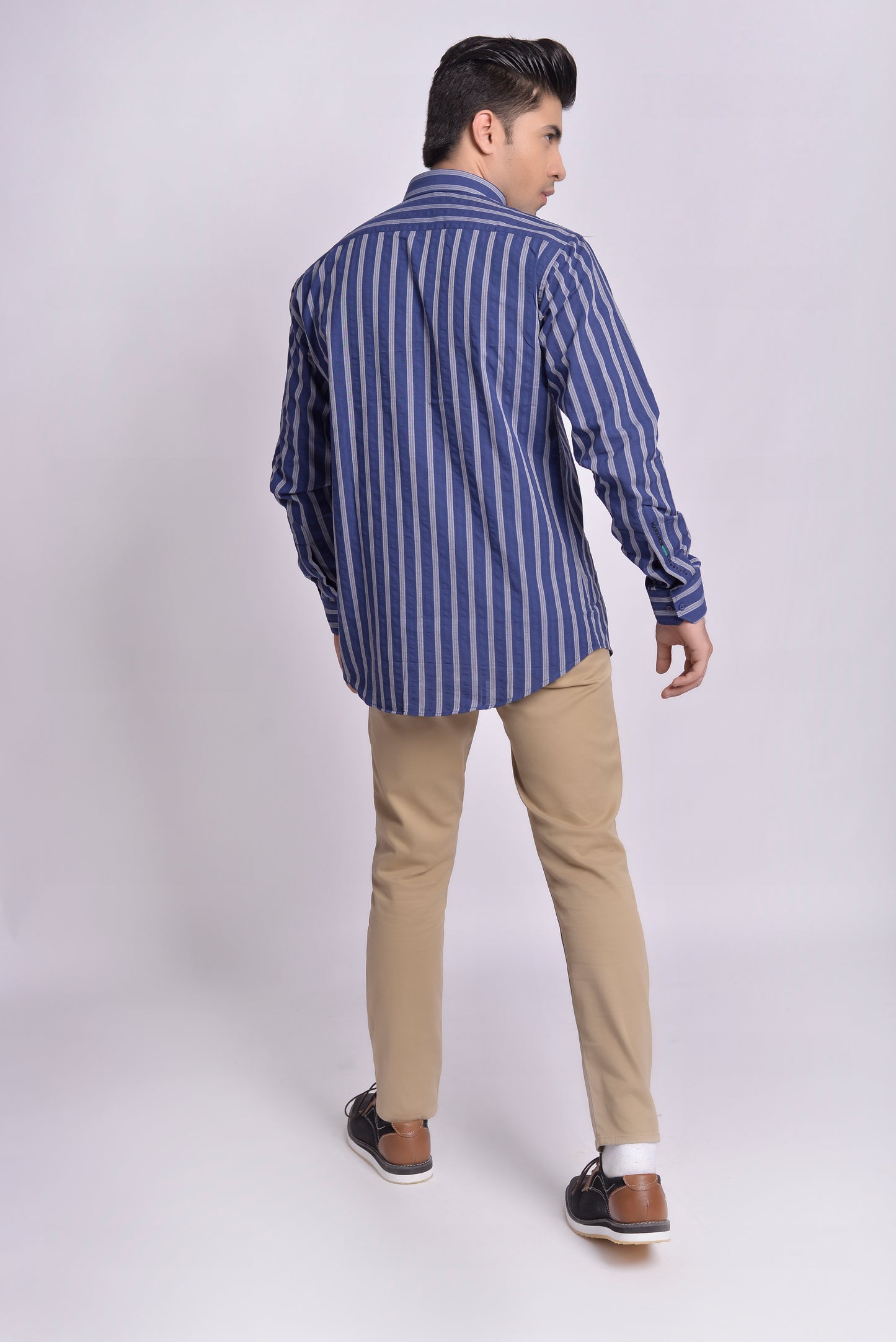 MLS - Men’s Stripe wrinkle free work shirt (MLSSWFW24)