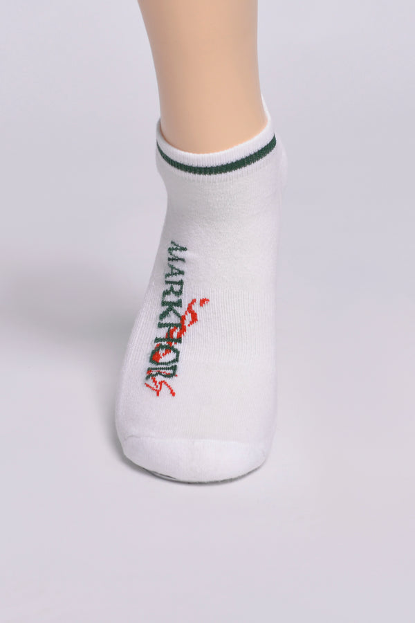 MLS Men's Toe Embroidered Sneaker Socks White (Pack of 2) - Pakistan