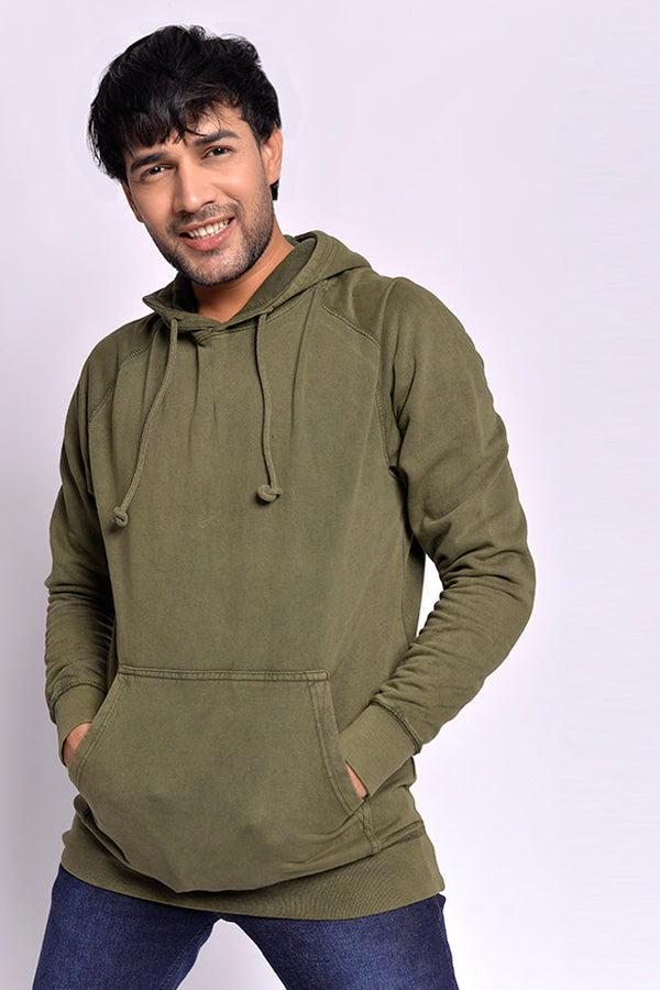 MLS Premium Real Vintage Hoody Olive - Main
