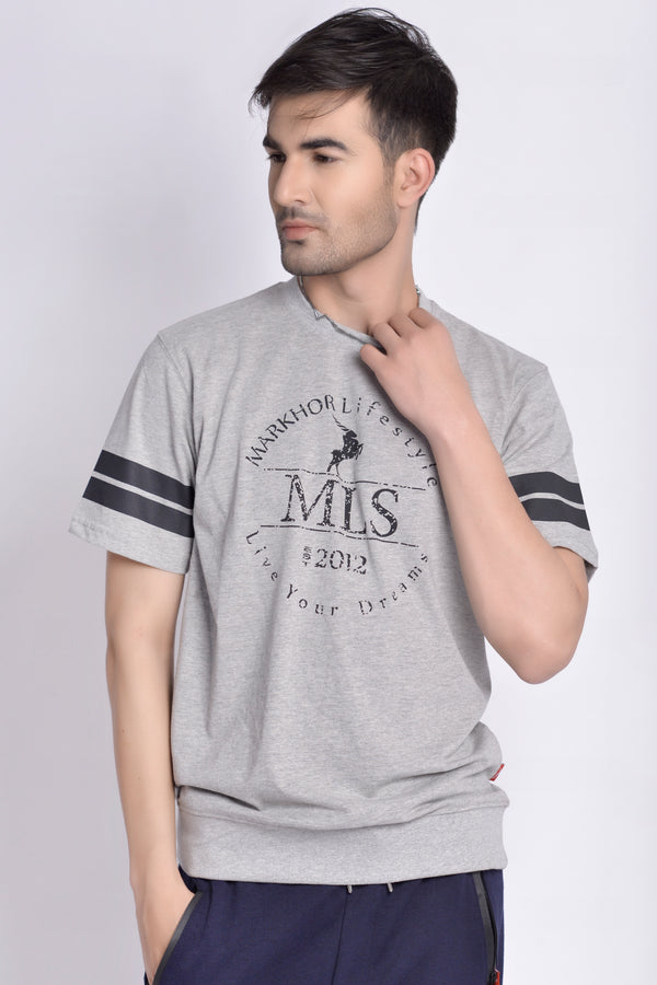 Men's Crew Neck Graphic T-Shirt - Markhor Lifestyle Pakistan