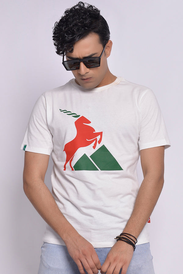 Men's Round Neck Graphic Tee - Markhor Lifestyle Pakistan