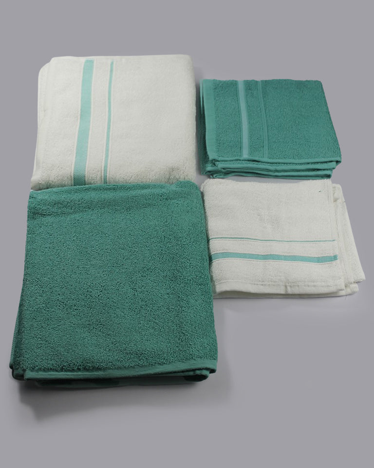 Premium Quality Super Absorbent Ring Spun Cotton Towel Set (Pack of 4)
