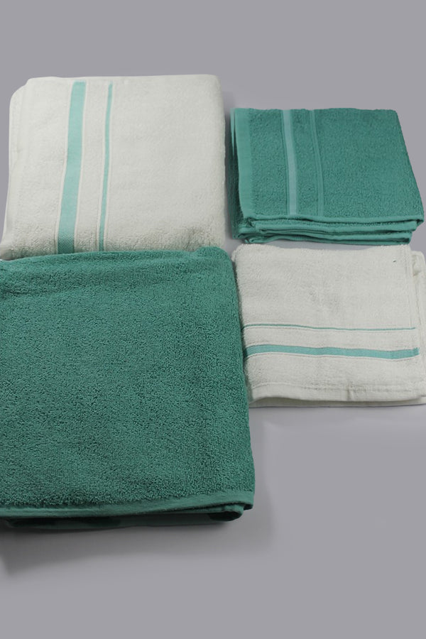 Premium Quality Super Absorbent Ring Spun Cotton Towel Set (Pack of 4)