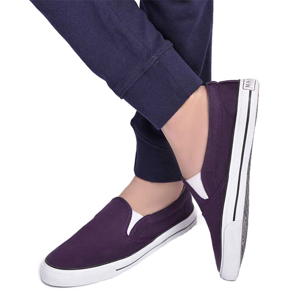 MLS-Men's Slip-On Sneakers Purple Model